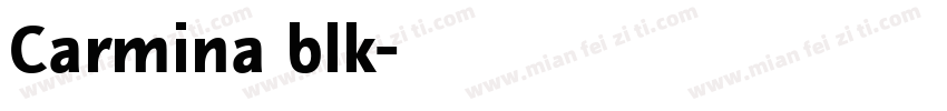 Carmina blk字体转换